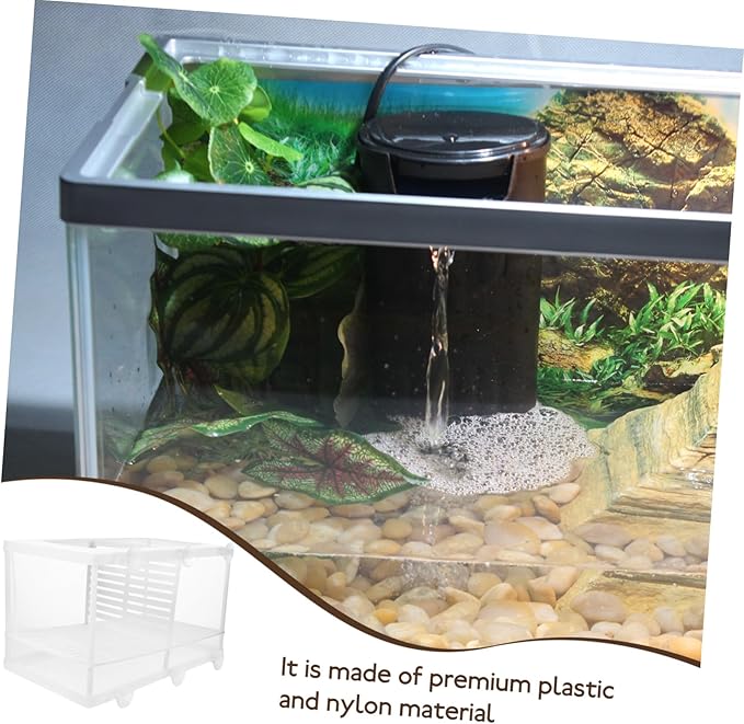 MERRYHAPY 2pcs Aquarium Breeding Isolation Box Multifunctional Fish Tank Incubator with Durable Mesh Protects Fish from Predators Observation Design