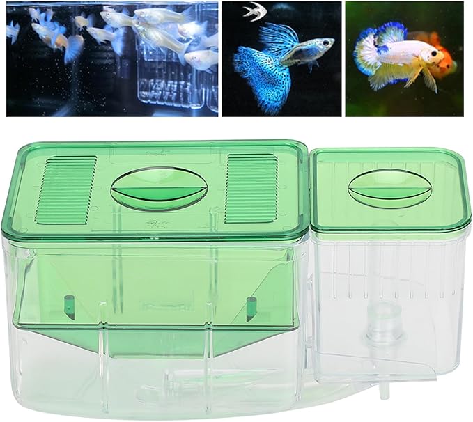 FILFEEL Aquarium Breeding Box for Isolation of Newborn Fish and Shrimp - DoubleLayer Incubator for Small Life