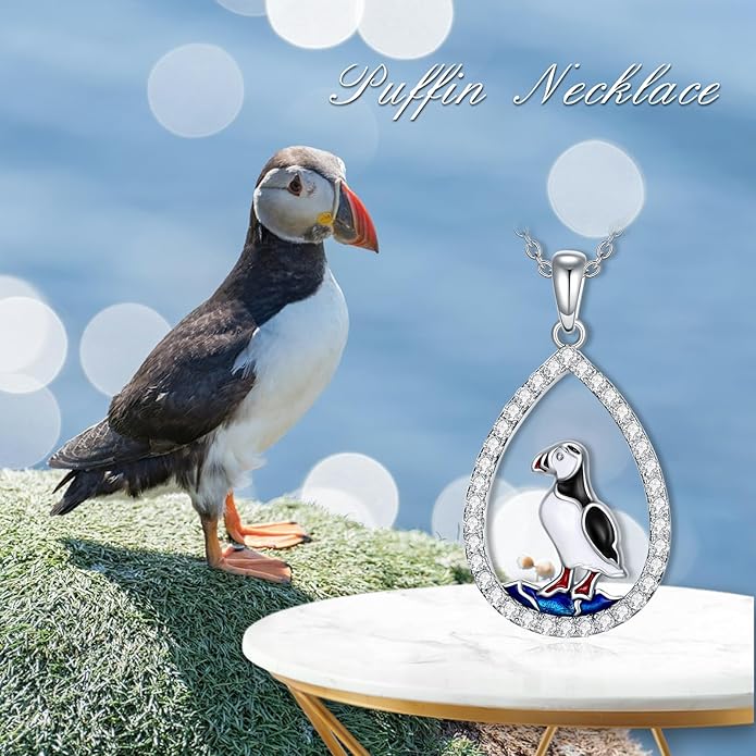 KZX Cat/Dog/Phoenix/Eagle/Whale/Shark/Puffin/Starfish/Chicken/Butterfly/Owl/Bee/Frog/Seahorse Necklace Sterling Silver Animal Pendant Jewelry Gift for Women