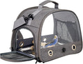MANON ROSA Bird Carrier Backpack with Perch - Lightweight and Breathable Parrot Travel Cage with Stand Tray Shoulder Strap for Small Pets: Chinchillas, Hamsters, Squirrels, Bunnies, Kittens