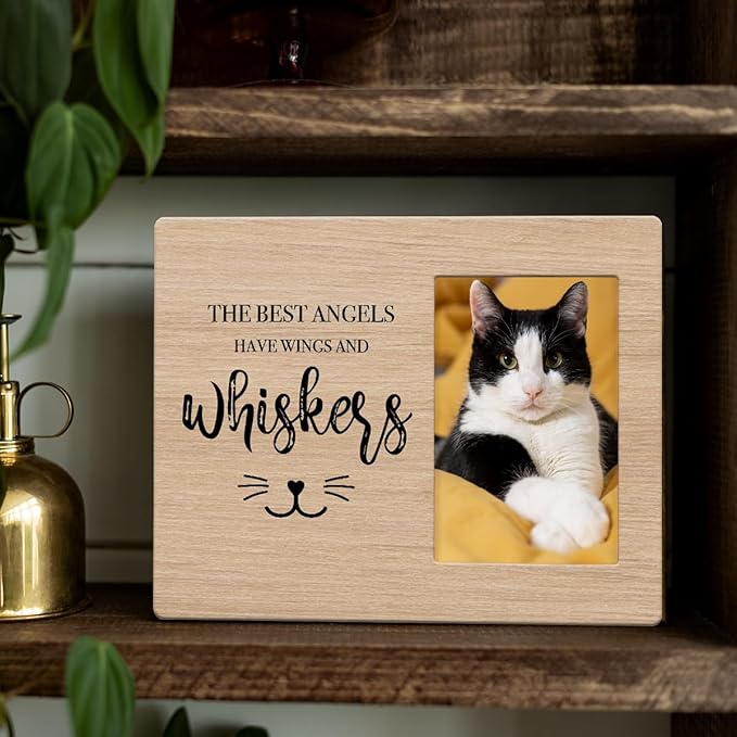 IAXIC Pet Memorial Gifts for Cats, Cat Loss Of Cat, Sympathy Gift Picture Frame, Gifts, Remembrance Photo Frame Desk Shelf Table Top Home Decor
