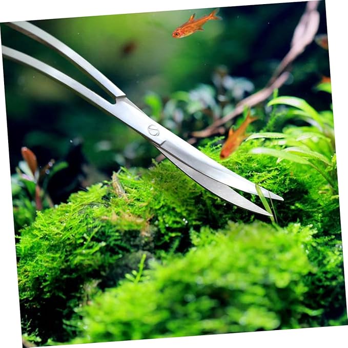 Stainless Steel Wave for Aquatic Plants Trimming Tools for Aquarium Maintenance Rustproof Design for Smooth Cutting and Easy Handling for Low-growing Carpet Plants