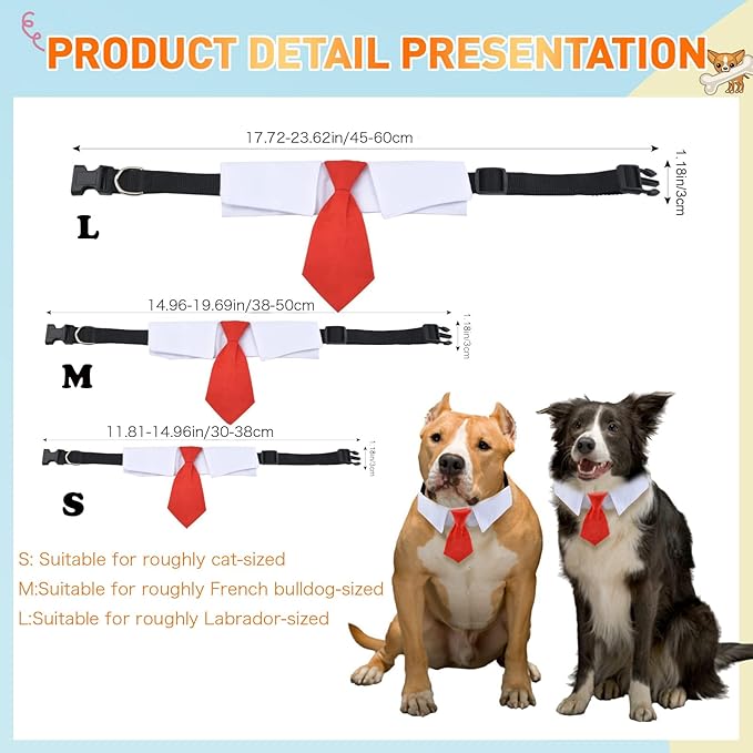 Funny Blonde Dog Wigs and pet Collar with red tie Set Large Dog Costume for Halloween Cat and Small Animal Costume