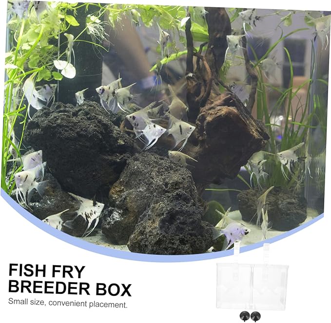 SUPVOX Fish Breeding Box Double Layer Isolation Hatchery for Aquariums Plastic Fish Breeding Case Divider for Fry