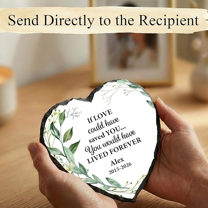 Personalized Pet Memorial Stone, If Love Could Have Saved You Heart Plaque, Horse, Dog or Cat Loss Gift (S-013)
