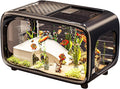 Fish Tank - Small Betta Aquarium, Clear Acrylic Aquatic Container, Compact Water Habitat Bowl, Durable Mini Aquarium | Snail Shrimp Turtle Plant Landscape for Desk Shelf Bedroom Office Home Decor