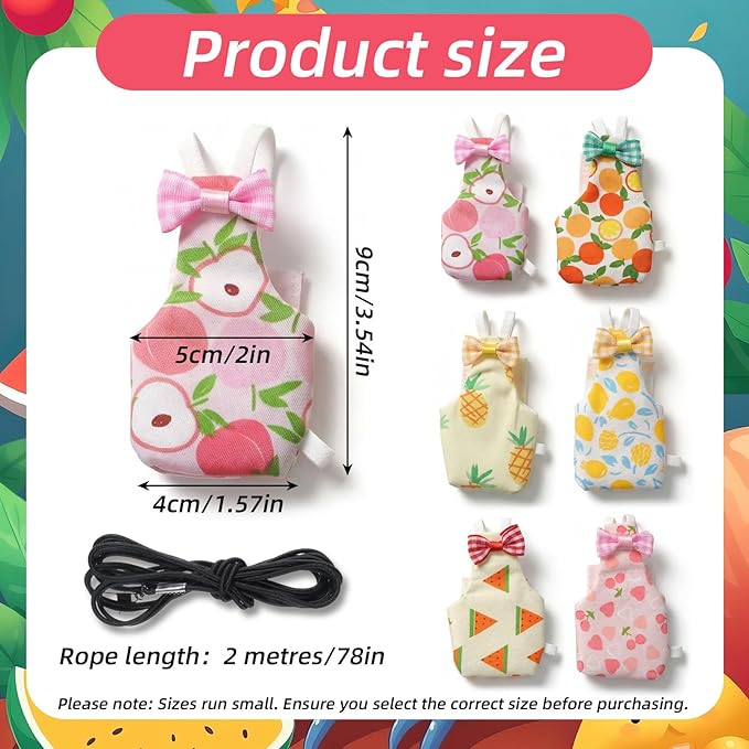 7 Pcs Bird Diaper, Cute Parrot Diaper with Waterproof Inner, Reusable Chicken Pants Bird Flight Suit for Parakeet, Cockatie,l Mini Macaw, Canary, Pet Chicken & Duck