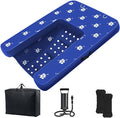 Inflatable Dock Platform, Dog Boat Ramp Floating Non-Slip Oxford and PVC Water Ramp for Dogs Pool, Dock, Lake with Traction Rope, Manual Air Inflation Pump Blue D(4.7ft x 3ft x 6in) Blue