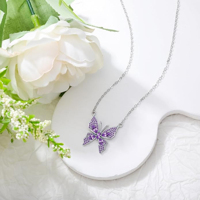 KZX Cat/Dog/Phoenix/Eagle/Whale/Shark/Puffin/Starfish/Chicken/Butterfly/Owl/Bee/Frog/Seahorse Necklace Sterling Silver Animal Pendant Jewelry Gift for Women