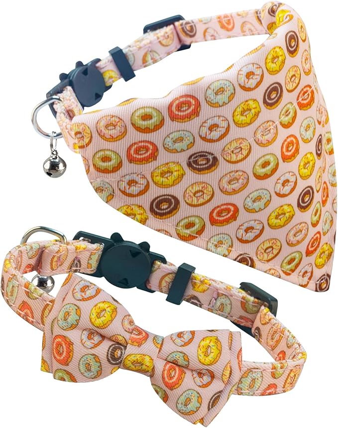 SuperBuddy Cat Collars Breakaway with Bell - 2 Pack Cat Safety Collars for Boys & Girls - Safety Buckle Kitten Collar for Pet Supplies,Stuff,Accessories