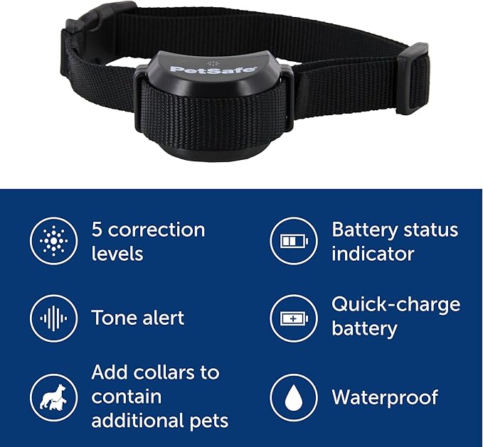 PetSafe Stay & Play 2-Dog Compact Wireless Fence - Portable & No-Dig - Includes 2 Collars - Covers Up to 3/4 Acre - for Dogs 5lb+