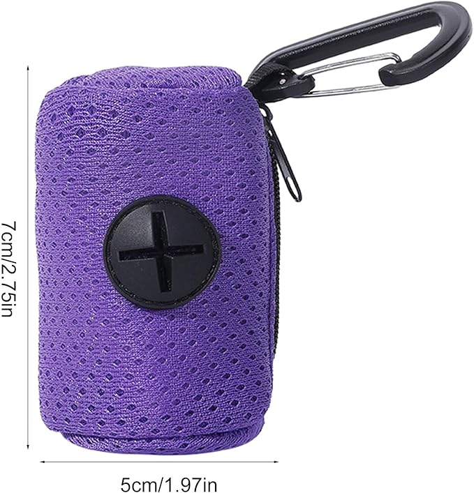 Pet Trash Bag Holder Poop Bag Dispenser MeshFabric Pooper Bag Dispenser LeashHook Pet Waste Bag Holder