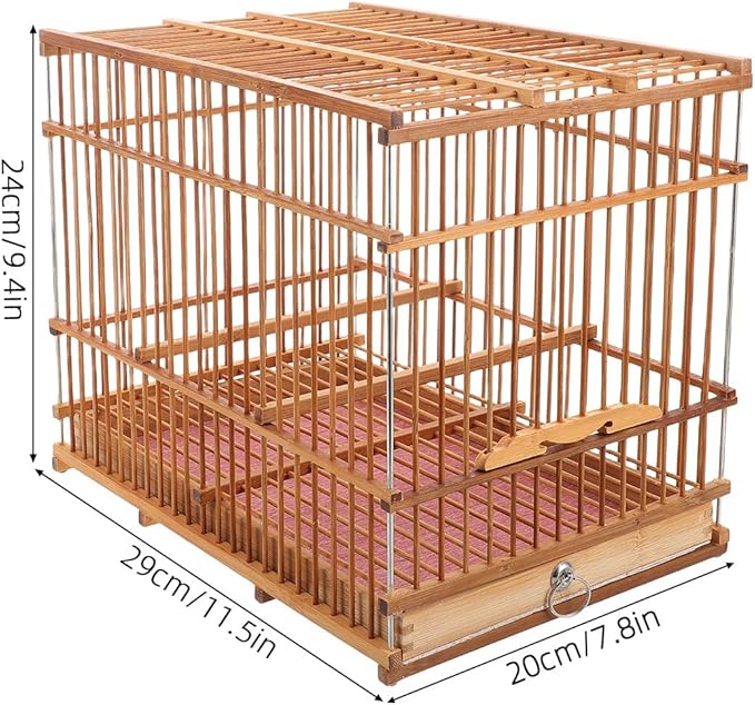 Small Bird Cage Parrot Carrier Travel Cage Lightweight Woven Indoor Birdcage for Small Parakeets and Small Birds