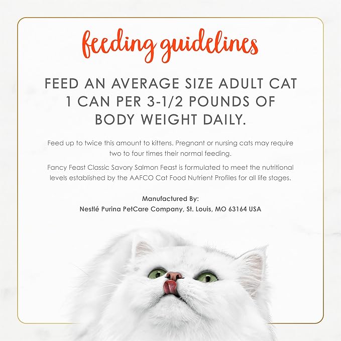 Purina Fancy Feast Salmon Feast Classic Grain Free Wet Cat Food Pate - (Pack of 24) 3 oz. Cans