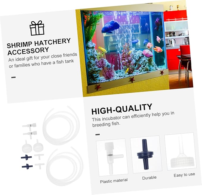 Generic 2 Sets Shrimp Hatchery DIY Kits with Soda Bottle Accessories Brine Shrimp Egg Incubator Tool for Aquarium Fish Tank Air Flow Control Valve Easy to Install and Clean