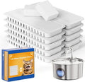 Cat Water Fountain Filters - 108oz/3.2L Cat Water Fountain, Stainless Steel Pet Fountain Dispenser for Cats, Dogs, Multiple Pets (10 pcs Filters)