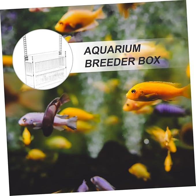 SUPVOX Fish Breeding Box for Aquarium Portable Isolation Tank with Hanging Hook for Betta and Shrimp Breeding Easy Installation Observation Lightweight Design