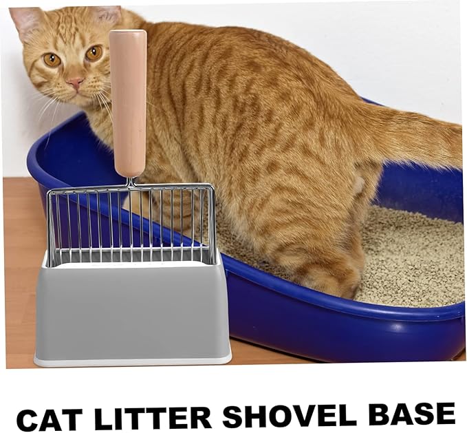 BESPORTBLE 2pcs Cat Litter Scoop Holders Stable Base for Convenient Storage Plastic Pet Litter Shovel Stands Easy -up