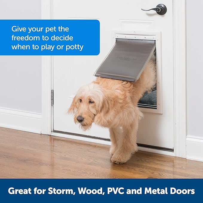 PetSafe Extreme Weather Pet Door - Insulated Weather-Resistant Dog & Cat Door with Durable Plastic Frame - Maximum Energy-Saving Efficiency - Medium - for Dogs & Cats up to 40 lbs