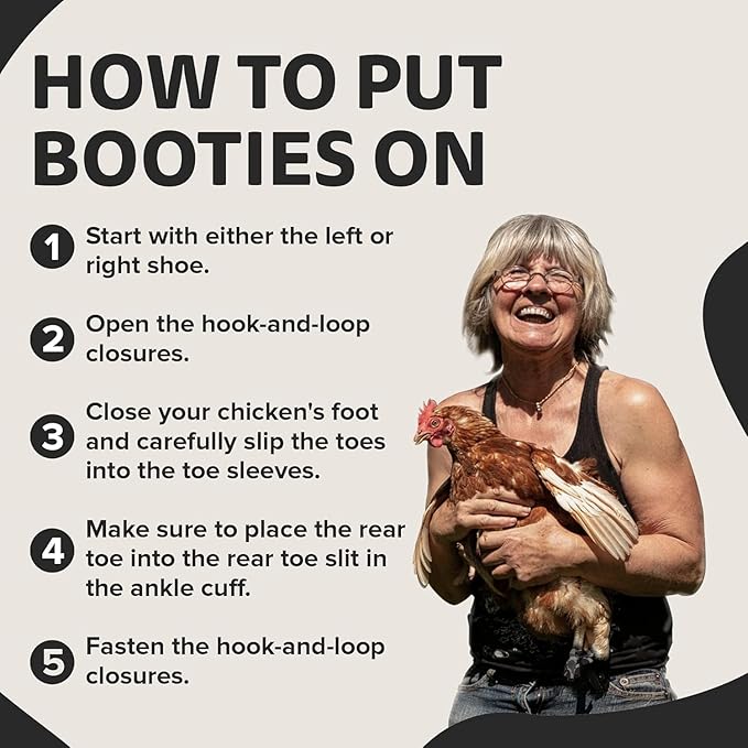 Chicken Shoes for Injured Feet – Protective Neoprene Footwear for Chicken, Open-Toe Design for Bumblefoot Relief, Made in USA (Chicken Shoes, Gray Camouflage, Medium Chickens)