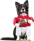 DELIFUR Football Player Dog Costume - Adjustable Funny Halloween Costume for Small Medium Dog (Football, Large)