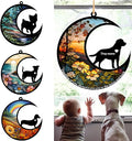 Personalized Dog Memorial Suncatcher, Custom Pet Breeds Suncatcher with Name Date, Pet Loss Suncatcher, Stained Glass Style Light Catcher, Dog Memorials & funerary, Gifts for Pet Loss