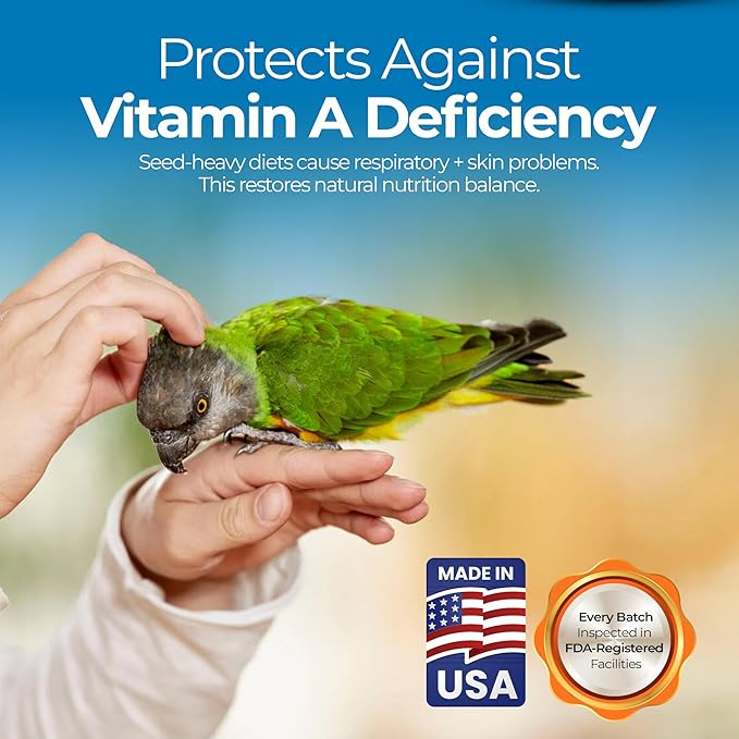UnRuffledRx™ Red Palm Oil for Birds & Parrots - Provides Nutritional Support - Ethically Produced Organic Red Palm Oil to Support Feather & Skin Health