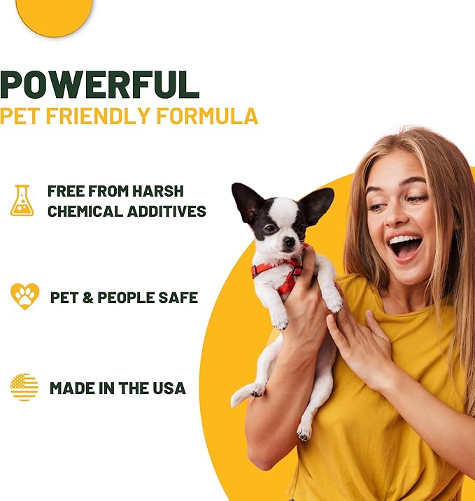 RUFF STUFF Max Strength BioEnzyme Stain Remover Spray & Pet Odor Eliminator: Fabric-Safe Dog & Cat Urine Destroyer & Enzyme Cleaner for Odor & Stain Causing Messes, Spills & Everyday Accidents, 32oz