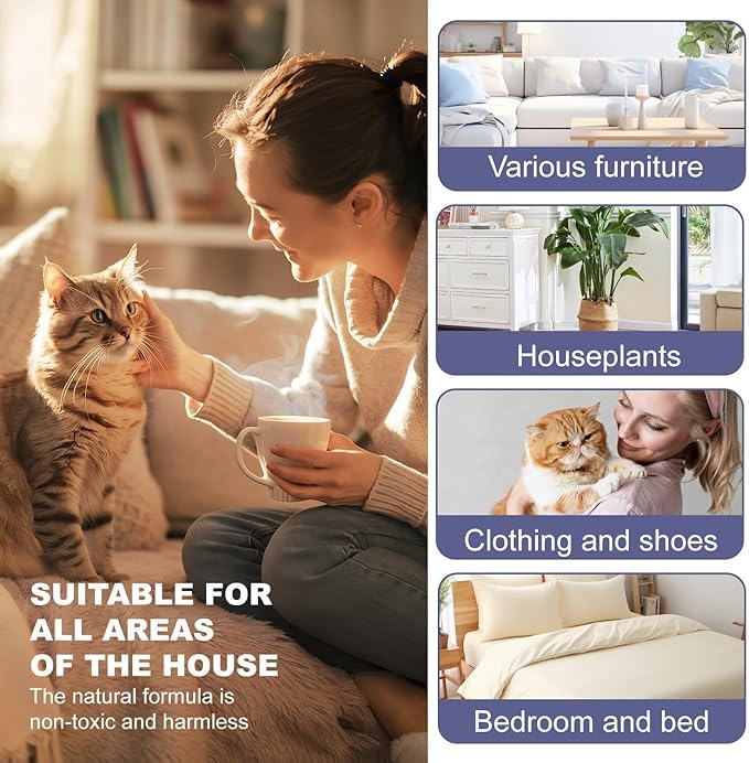 JoanofArc Cat Deterrent Spray, Indoor Outdoor Repellent to Avoid Scratching Furniture, Sofas & Plants – Non-Toxic, Training Formula for Cats & Kittens (8oz)
