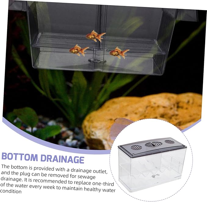 SUPVOX Fish Tank Breeding Box Aquarium Accessory Acrylic Isolation Box for Fish Fry Safe Easy Install