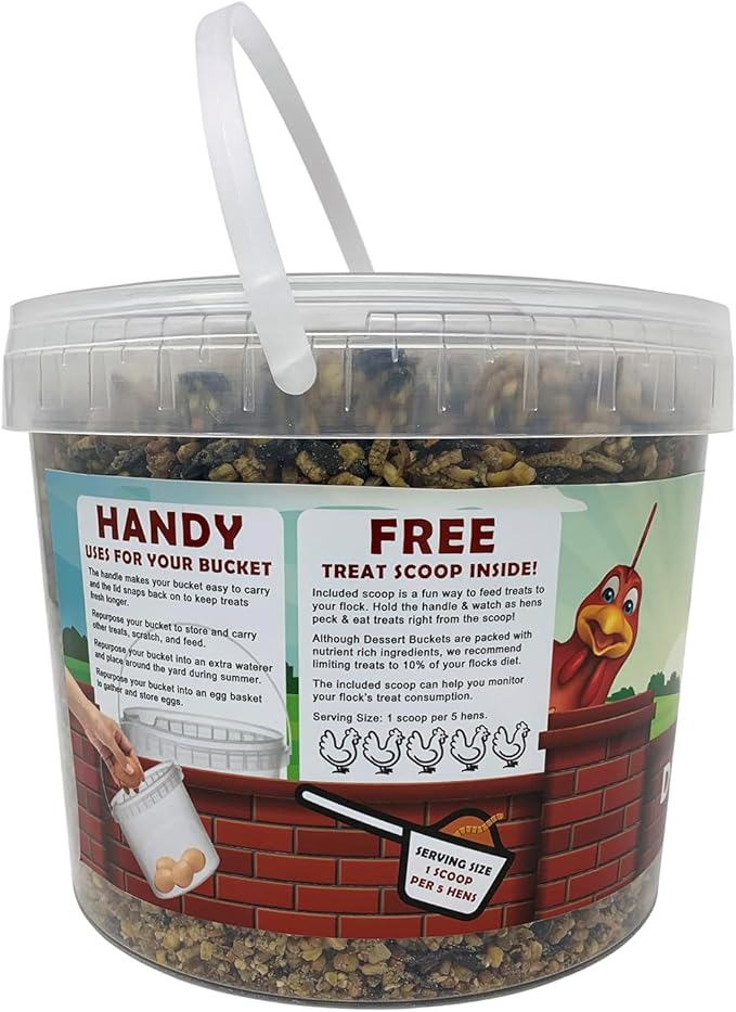 Pecking Order Dessert Bucket Mealworm Sprinkles - 5 LB
