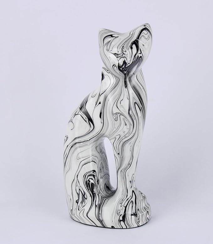 Cat Urns for Ashes - Pet Memorial Cat Urn Cat Memorial Gift, Pet Urn for Cat Ashes Keepsake Pet urns for Cats Ashes, Pet Ashes Urn, Pet Cremation Urn (Marble Black)