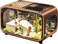 5 Gallon Fish Tank Kit with Air Pump, Climbing Frame, Fish Net, Food, Sea Salt, and Aquascaping for Betta, Small Fish, and Turtles - Ideal for Office and Home Decor