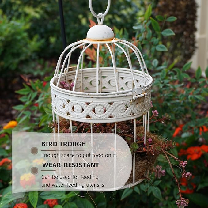 Birds Feeder, 2pcs Bird Cage Cups Prevents Spillage Thickened Semicircle Bowls Clear Water Dispenser for Pigeon Parrot