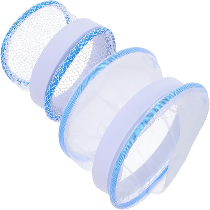 HOMSFOU Aquarium Floating Fish Breeding Box with Nylon Mesh Isolation Net, Guppy Breeding Tank Divider for Fish Hatchery and Nursery, 2pcs Set