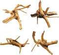 Hamiledyi 4PCS Driftwood for Aquarium 8-10in Natural Spider Wood Reptile Branches Fish Tank Log Ornament Aquarium Trunk Decoration