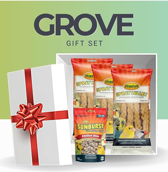 Higgins Spray Millet 6 Ct Bundle with Gourmet Natural Avian Treats –Nutrient-Rich Foraging Treat for Birds, Non-GMO & Pesticide-Free, Easy to Digest – Gift Set (4 Items)