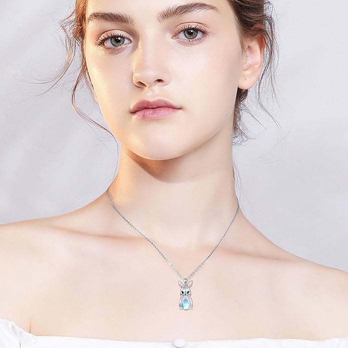 KZX Cat/Dog/Phoenix/Eagle/Whale/Shark/Puffin/Starfish/Chicken/Butterfly/Owl/Bee/Frog/Seahorse Necklace Sterling Silver Animal Pendant Jewelry Gift for Women