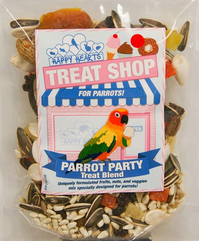 Happy Hearts Treat Shop Parrot Party Conures, Amazons, African Grey, Macaw Healthy Treats