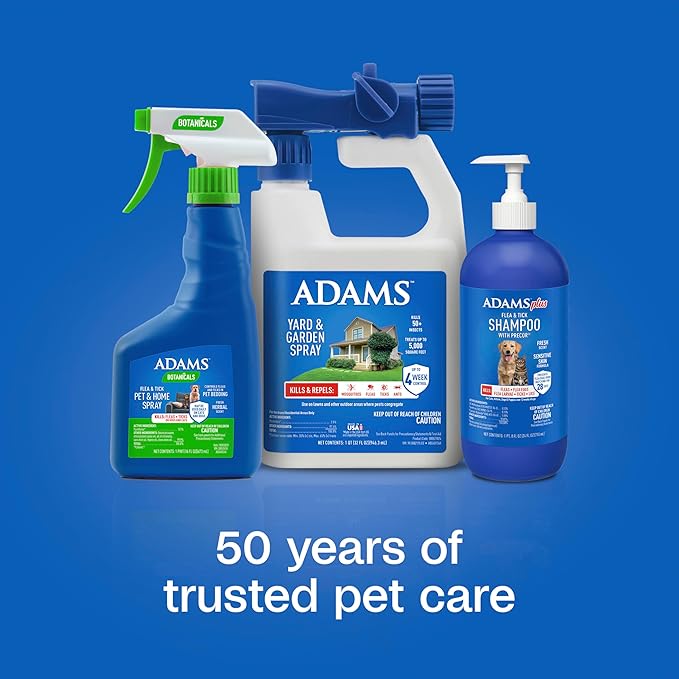 ADAMS Plus Flea & Tick Shampoo with Precor for Dogs, Cats, Puppies & Kittens, Flea Shampoo to Treat Flea Infestations, Kills Ticks, Fleas, Flea Eggs & Lice, Cleans and Conditions Coat, 1 Gallon