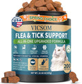 Flea and Tick Prevention for Cats Chewable, 200 Treats Natural Cat Flea Treatment, Skin & Digestive Support Oral Supplement Chew Flea and Tick Treatment for Cat Kitten All Breeds & Ages, Salmon Flavor