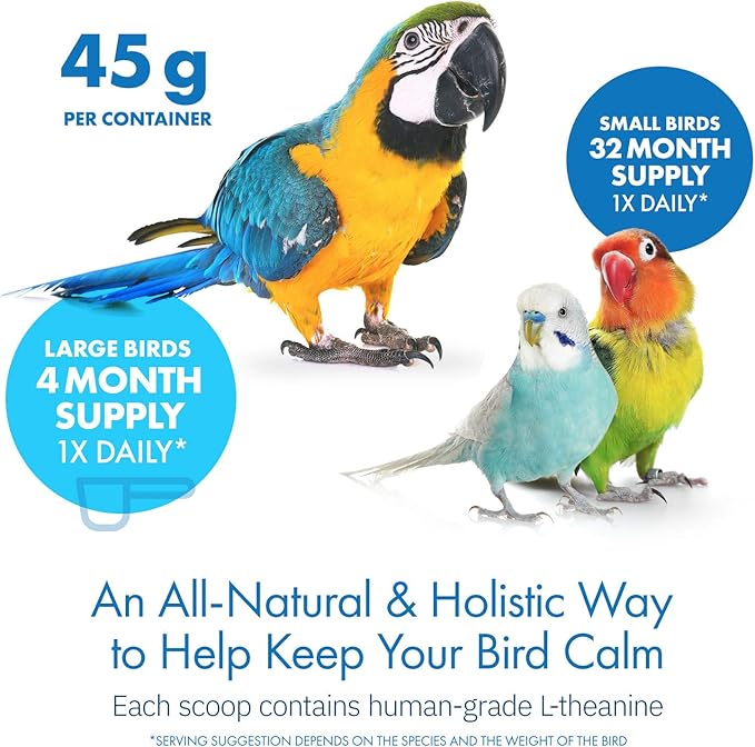 Avian Calm™ Dietary Supplement for Parrots, All-Natural Calming Supplement (120 Servings)