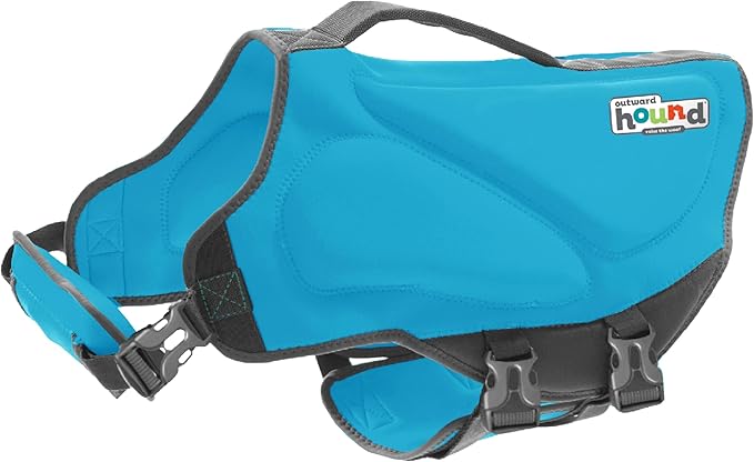 Outward Hound Dawson Swim Blue Dog Life Jacket, XS