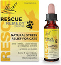 Rescue Remedy Pet Dropper for Cats - 10 mL - Stress & Tension Support for Cats with Bach Natural Flower Essences - Sedative-Free, Homeopathic Liquid Formula - For All Breeds, Ages & Weights