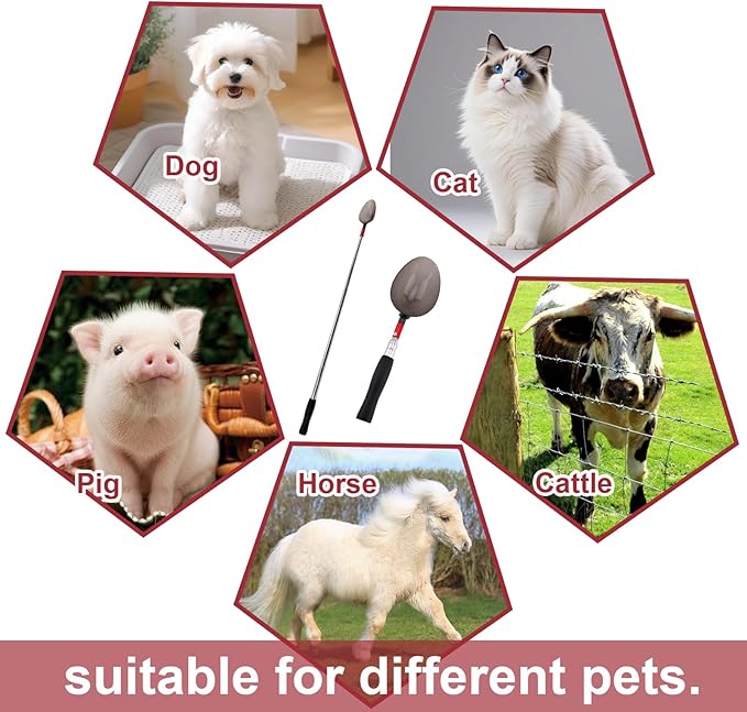 Dog Cat Urine Collector- Telescopic Handled Dog Pee Sample Catcher for Veterinary Supplies, Urine Stick,Dog Urine Sample Catcher