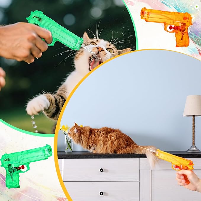 Geelin 2 Pack Squirt Spray for Cats Dogs Training Squirt Gun for Cats Deterrent Water Spray Pistols for Dogs Pets Training