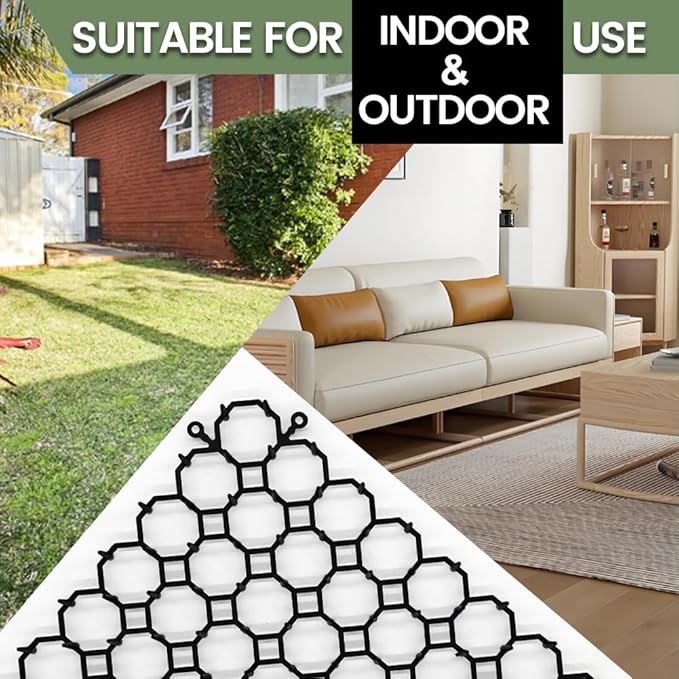 20 Pack Cat Training Spike Mat, 16 x 12 Inch Plastic Scat Mat for Indoor & Outdoor Use, Pet Furniture & Plant Protection for Sofa, Countertop and Garden