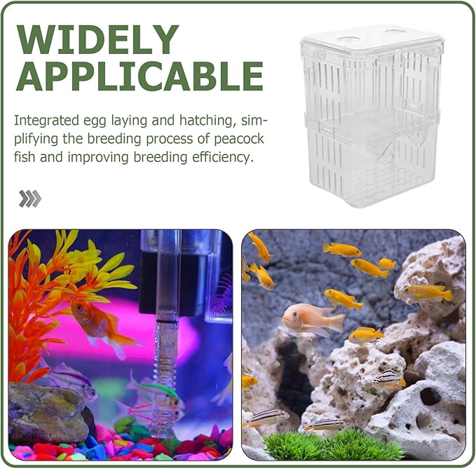 Yardwe 2pcs Fish Breeding Box: Aquarium Fish Breeding Isolation Box Floating Hatchery Incubator - Small Separator for Guppy Shrimp Betta