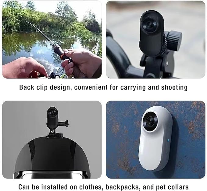 Jiawu Cat Collar Camera, HD 1080P Pet Camera Collar, 120° Wide Angle Dog Collars, Mini Sport Action Cameras, Portable Cameras for Cats, Dogs, Outdoor, Inoor (Black)