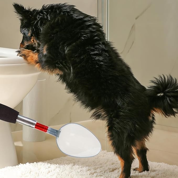 Dog Hygiene Tool for Urine Management, Pet Pee Collection Device, Telescopic Reusable Dog Urine Catcher with Handle, Indoor Outdoor Puppy Bathroom Aid, Free Sanitary Cleanup Kit